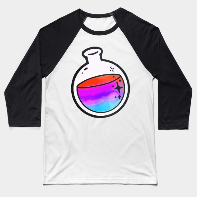 Colourful Round Bottom Flask Chemistry laboratory Baseball T-Shirt by labstud